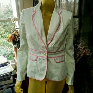 Lilly Pulitzer Janice Cotton Blazer Palm Green